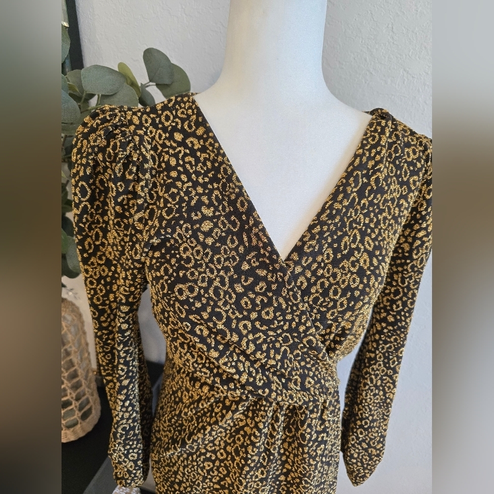 Zara Leopard Print Wrap Dress - Picture 3 of 8